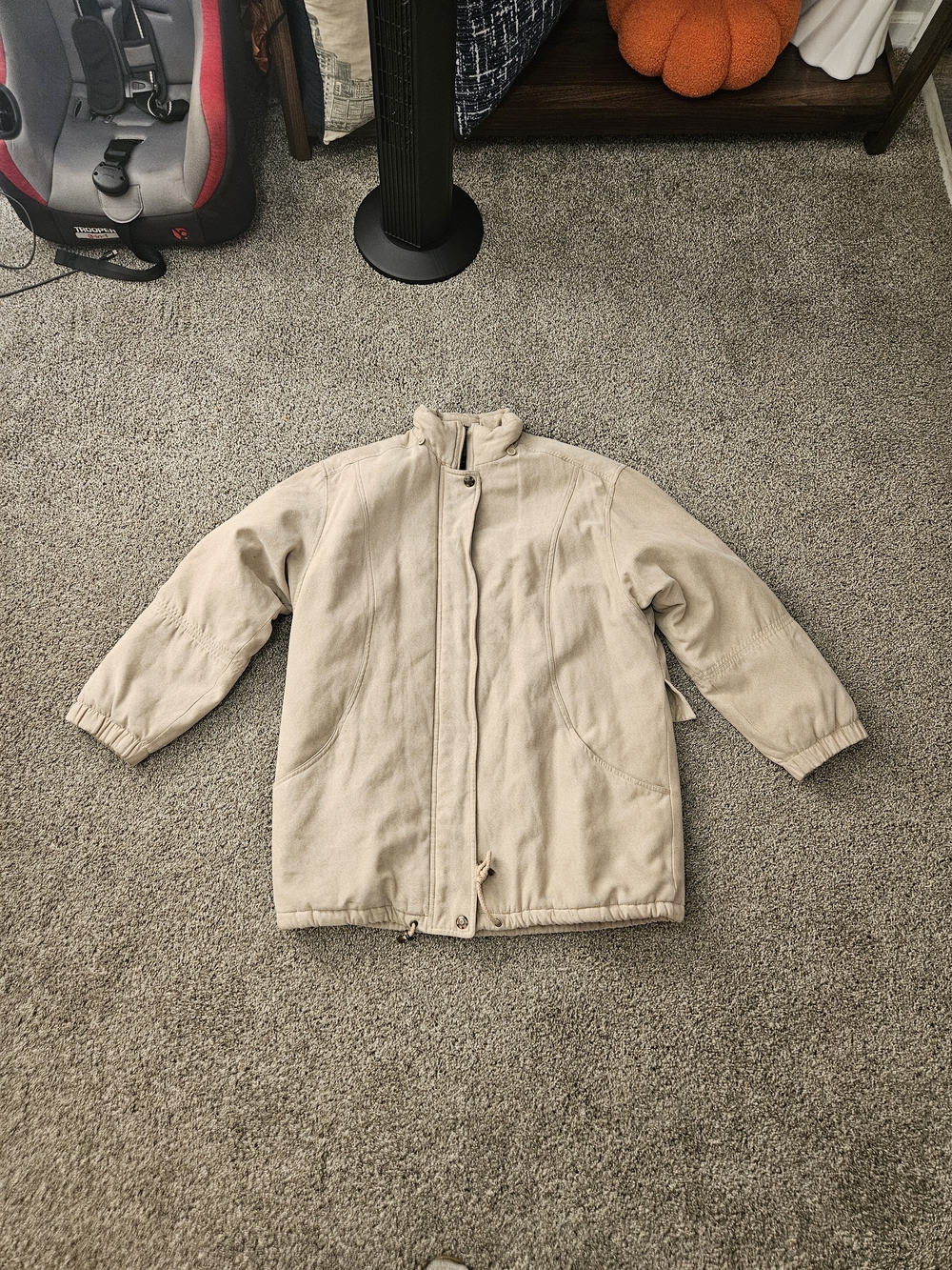 Bromley Sport Thermolite Beige Insulated Lined Jacket Men’s L Full Zip Stand